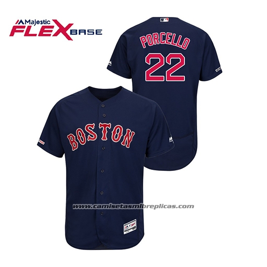 Camiseta Beisbol Hombre Boston Red Sox Rick Porcello Autentico Flex Base Azul